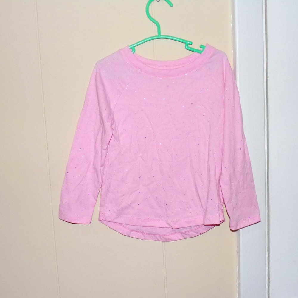 Kids Long sleeve pink sparkle shirt